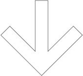 Scroll Down Arrow Icon: An outline graphic of a thick down-pointing arrow in dark gray or white (appears as outline on black background). This icon is commonly used in web design and User Interface (UI) to prompt users to scroll down or navigate to the next section of the page.
